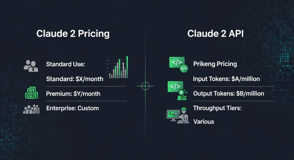 Claude 2 pricing VS Claude 2 API