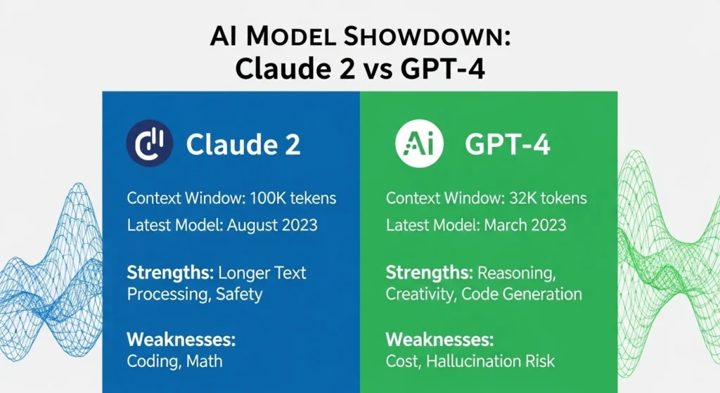 Claude 2 vs GPT-4 comparison