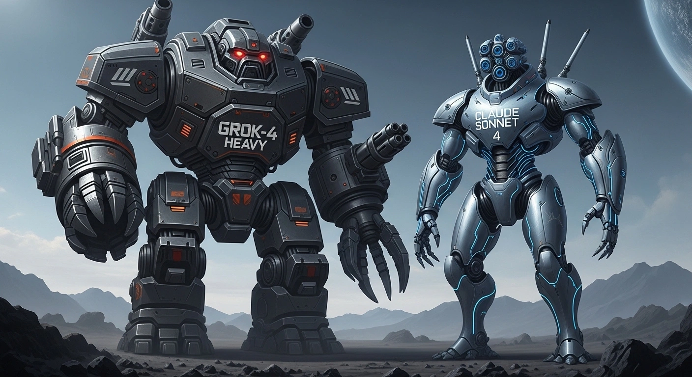 Grok-4 Heavy VS Claude Sonnet 4