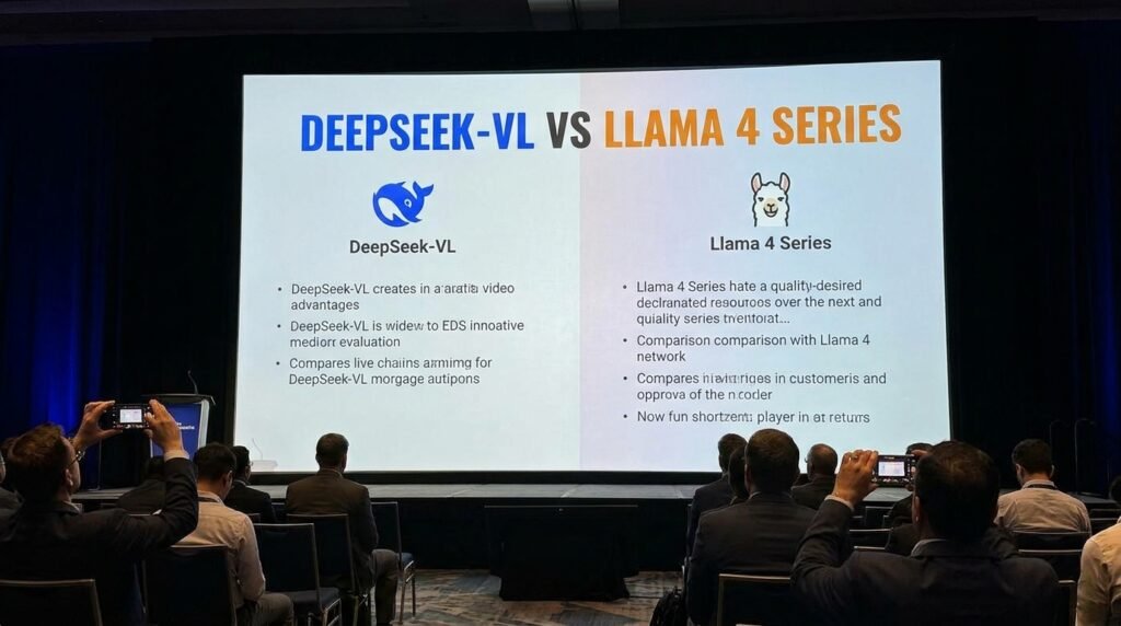  DeepSeek-VL vs Llama 4 Series infographic comparing multimodal AI models for OCR, long-context reasoning, coding, enterprise AI agents, and document intelligence in 2026.
