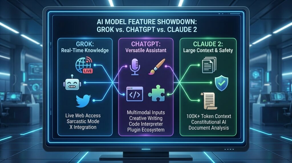  Grok better than chatgpt VS Claude 2 Features