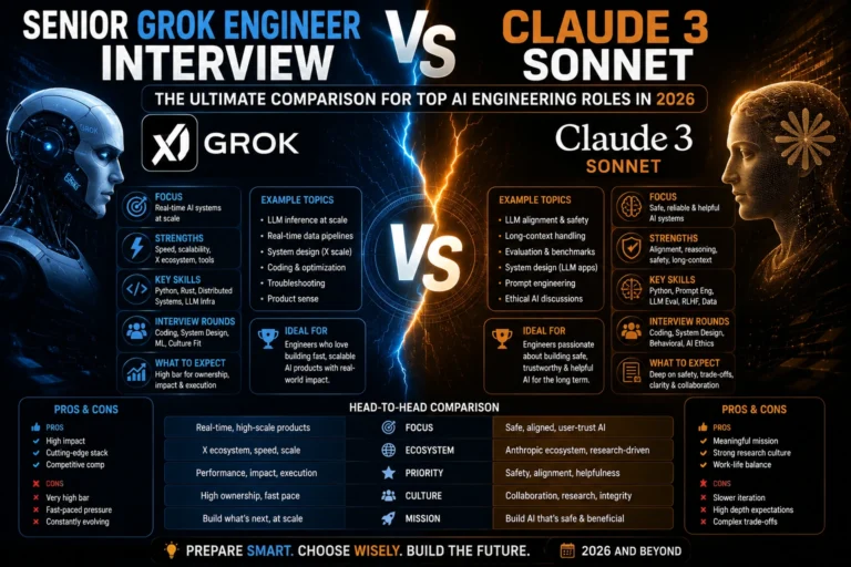 Senior grok engineer interview VS Claude 3 Sonnet
