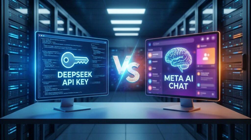 deepseek api key VS meta ai chat