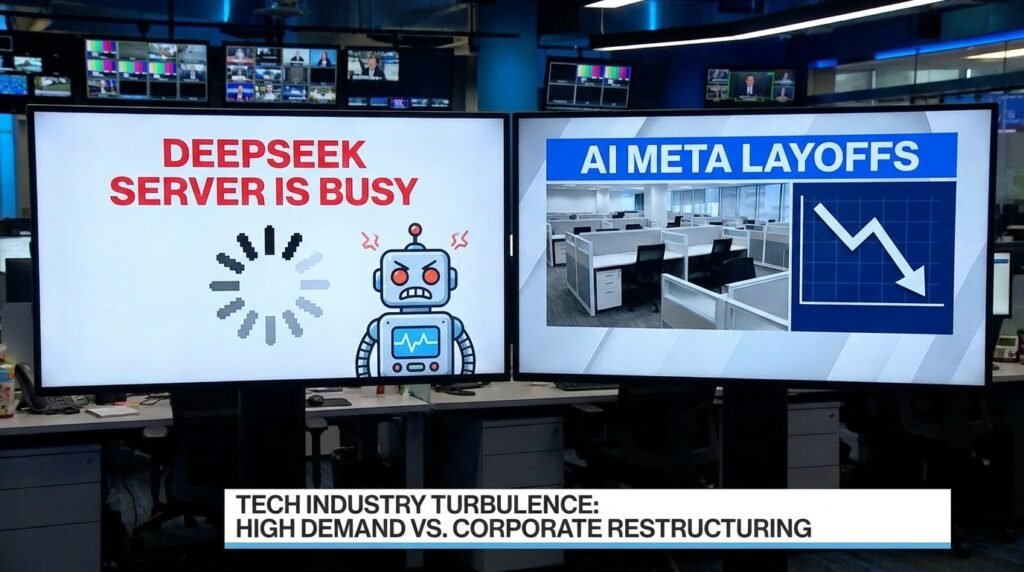 deepseek server is busy VS ai meta layoffs