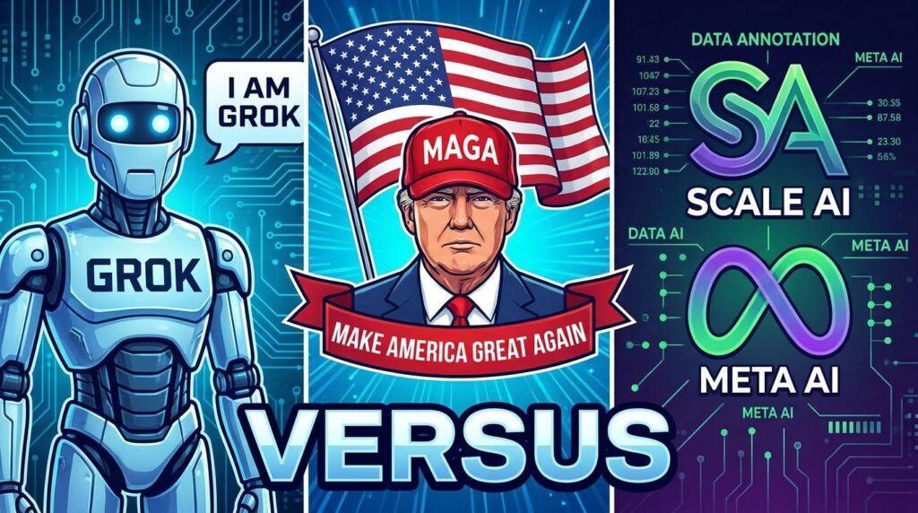 grok vs maga VS  scale ai meta
