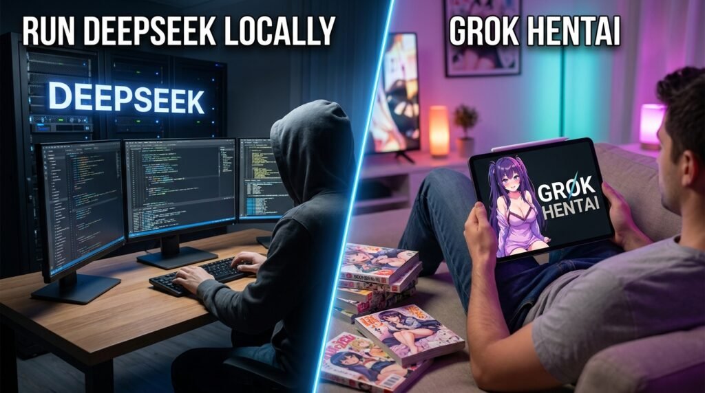 run deepseek locally VS grok hentai