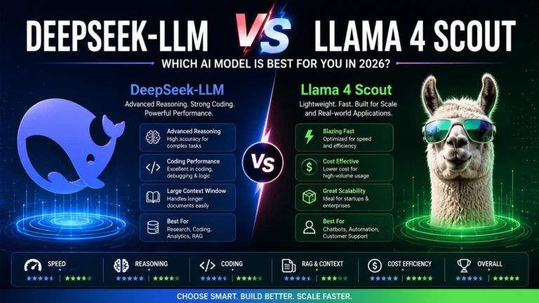 DeepSeek‑LLM VS Llama 4 Scout