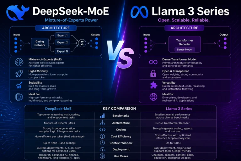 DeepSeek‑MoE VS Llama 3 Series