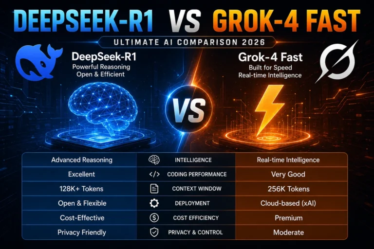 DeepSeek‑R1 VS Grok-4 Fast