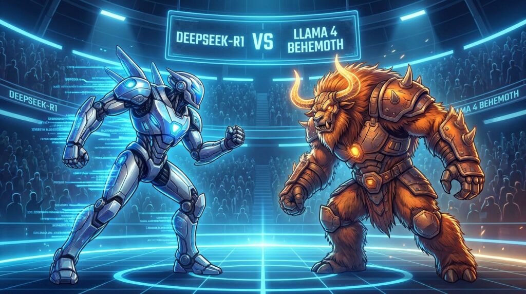 DeepSeek‑R1 VS Llama 4 Behemoth