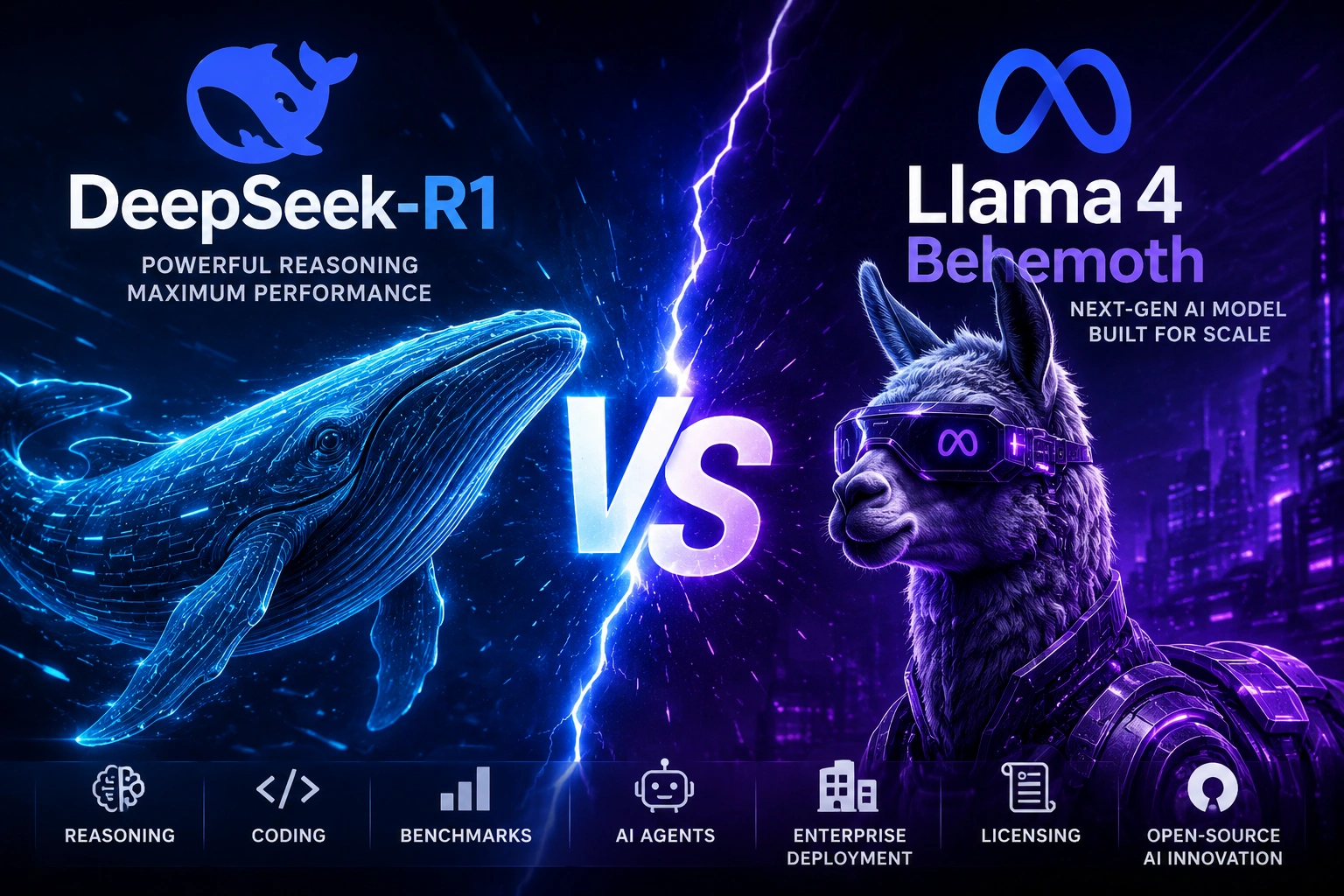 DeepSeek‑R1 VS Llama 4 Behemoth