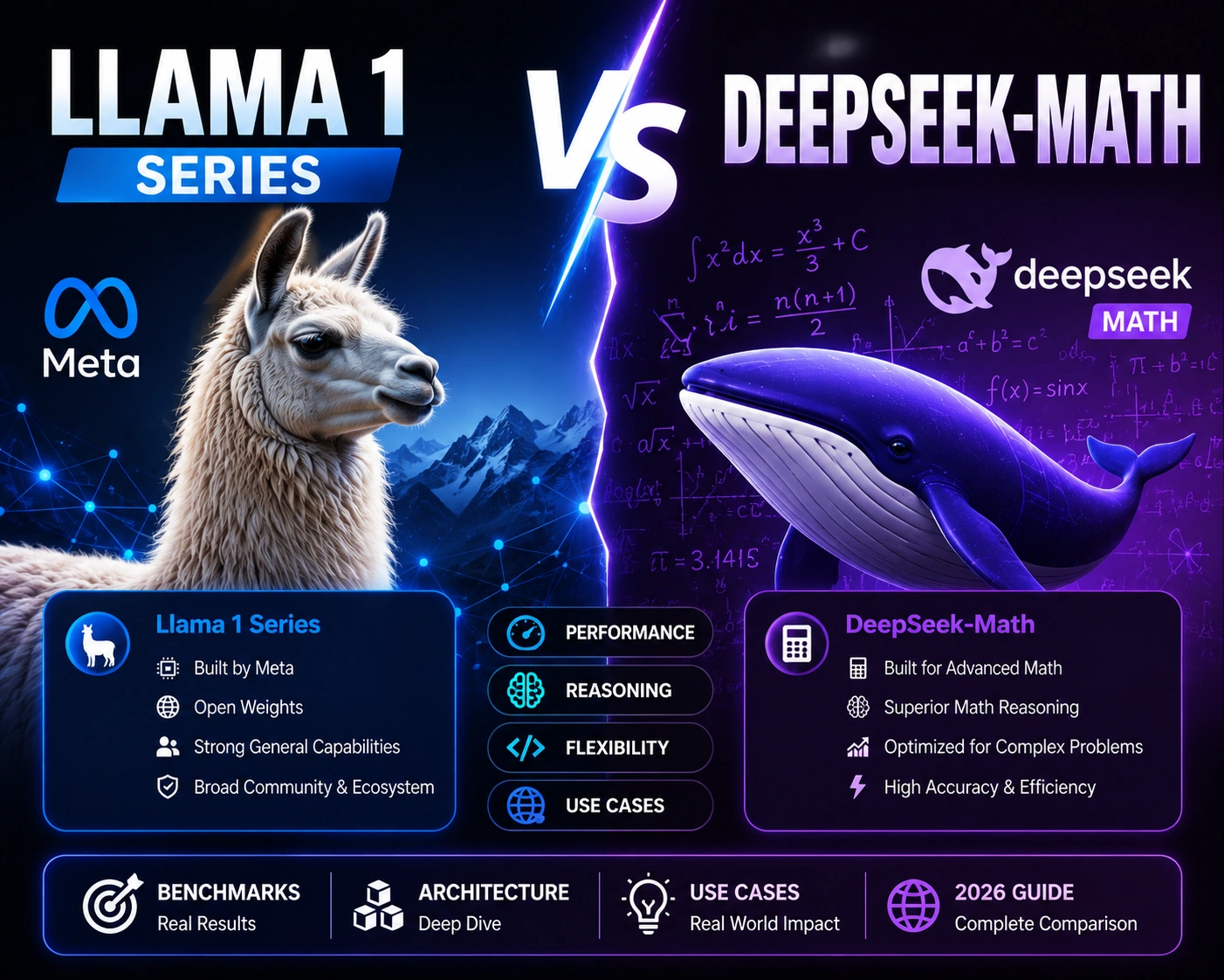 Llama 1 Series VS DeepSeek‑Math