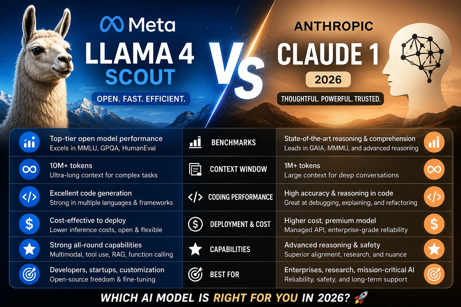 Llama 4 Scout VS Claude 1