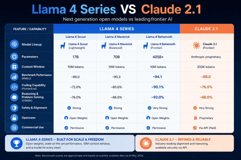 Llama 4 Series VS Claude 2.1