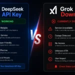 deepseek api key VS is grok down