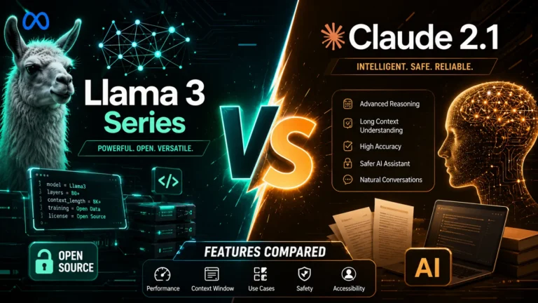 Llama 3 Series VS Claude 2.1 features