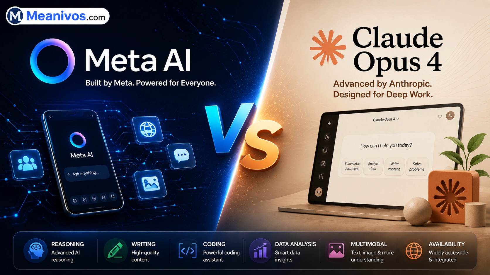 What is meta ai VS Claude Opus 4