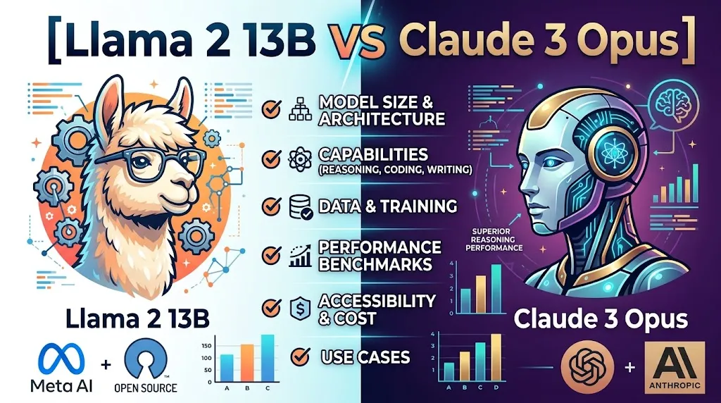 Llama 2 13B VS Claude 3 Opus center (2)