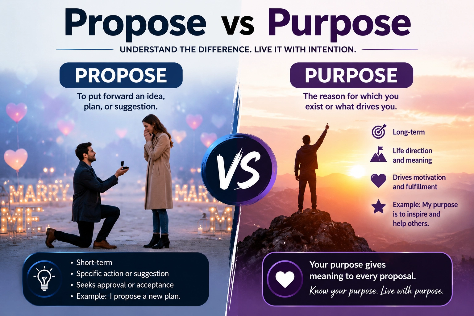 Propose vs Purpose