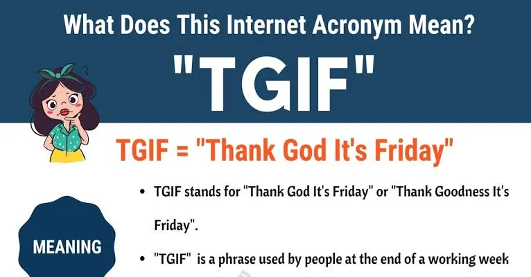 TGIF Meaning in Text