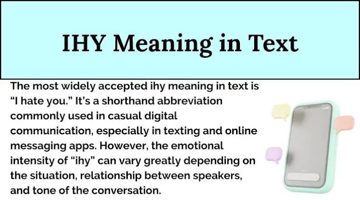  IHY meaning in text