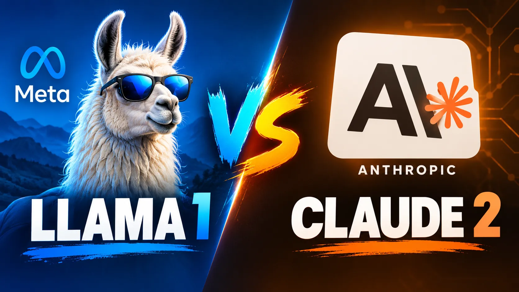 Llama 1 VS Claude 2