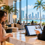 AI-powered hotel management and digital guest check-in at a modern Miami hotel