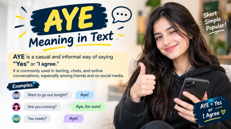 AYE Meaning in Text