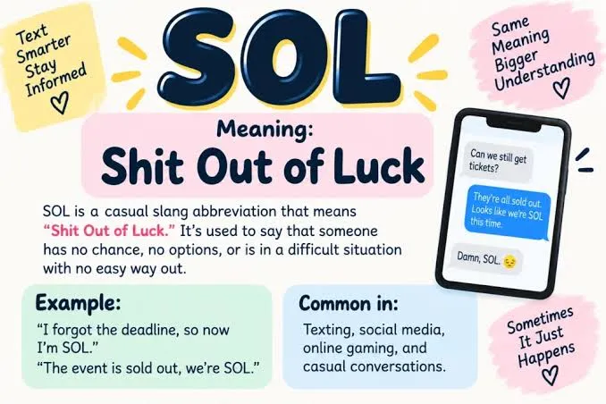 SOL Meaning in Text